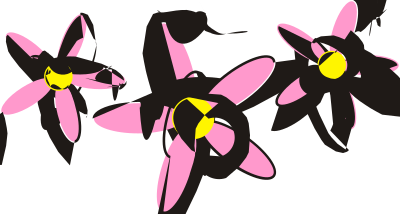 Pink flowers clipart