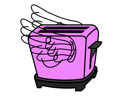 Pink Flying Toaster clipart