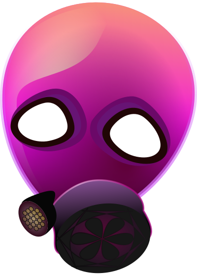 Pink-gas-mask clipart