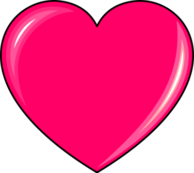 Pink heart clipart