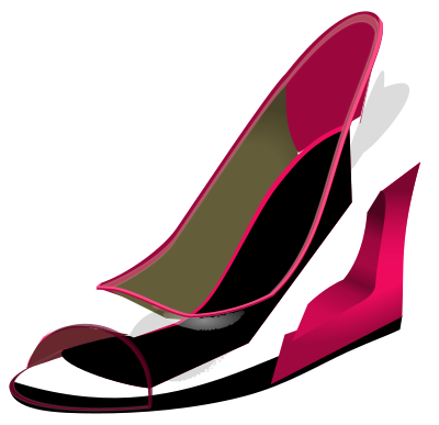 Pink high heels clipart