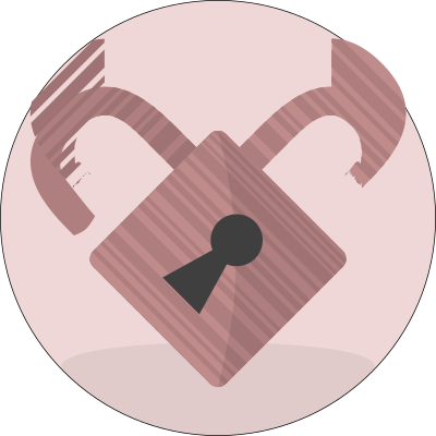 Pink lock heart clipart