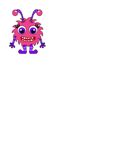 Pink Monster One clipart