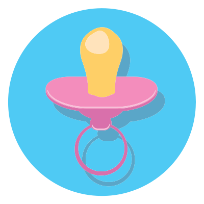 Pink Pacifier Icon clipart