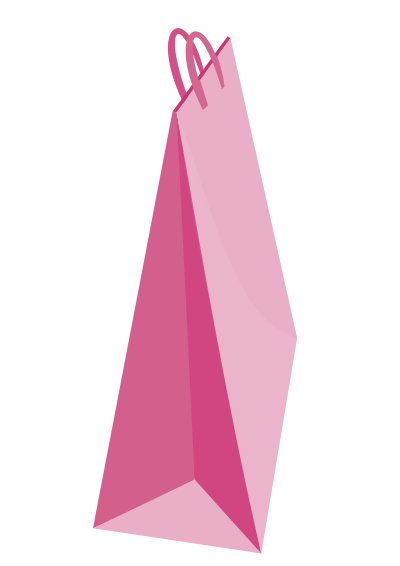 Pink Paper Bag clipart
