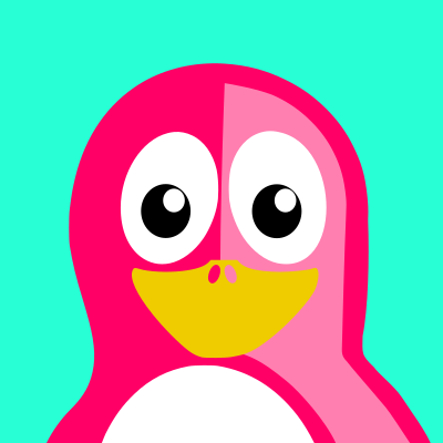 Pink Penguin clipart