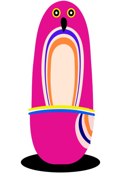 Pink Poster Penguin clipart