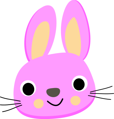 Pink rabbit clipart