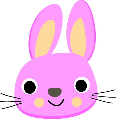 Pink rabbit - Lapin rose clipart
