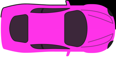 Pink Racing Car (Top View) clipart