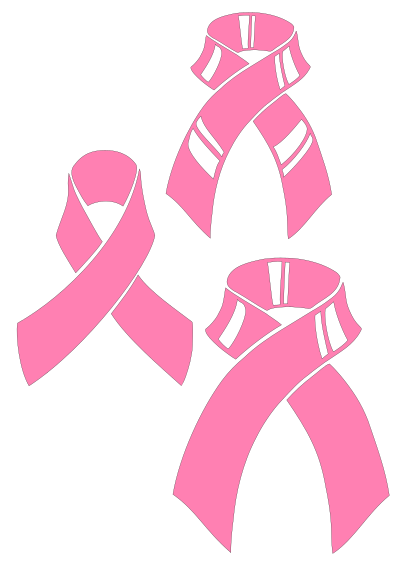 Pink ribbons for plotter clipart