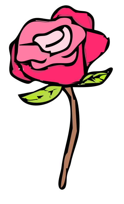 Pink rose clipart