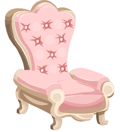Pink royal chair from Glitch clipart