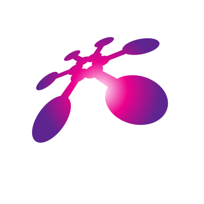 Pink shape logo concept clipart