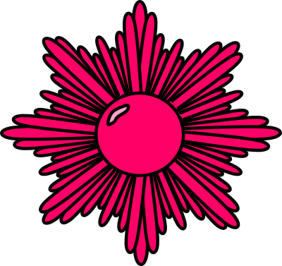 Pink starburst clipart