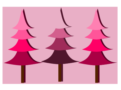 Pink Trees clipart