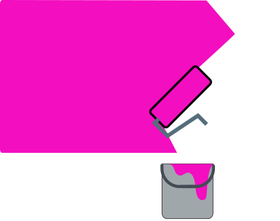 Pinkwashing painting in progress clipart