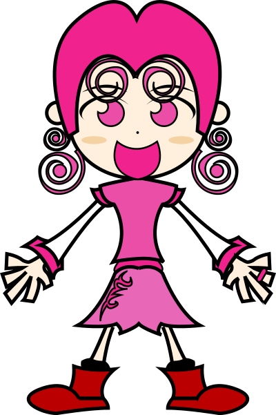 Pinky girl clipart