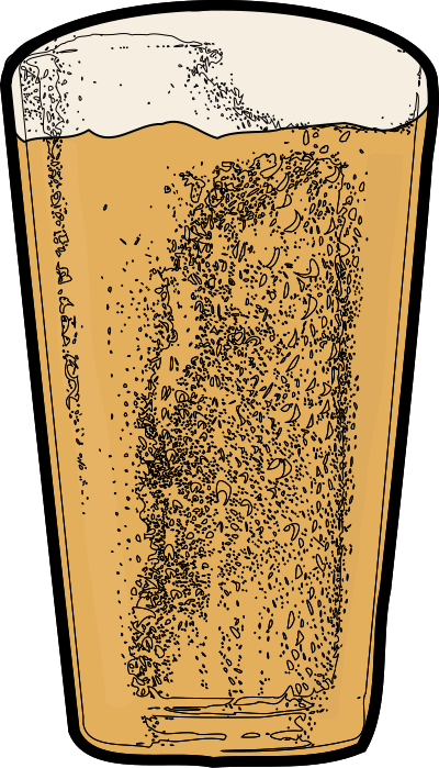 Pint of Beer - Colour clipart