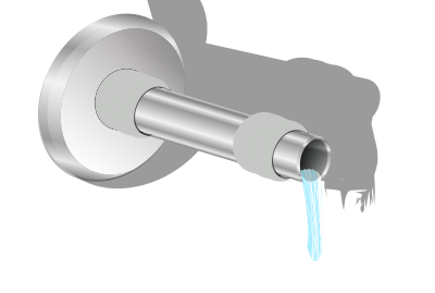 Pipe and water clipart
