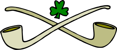 Pipes and shamrock clipart