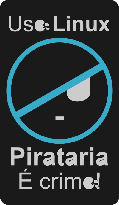Pirataria Ã© Crime! Use Linux clipart