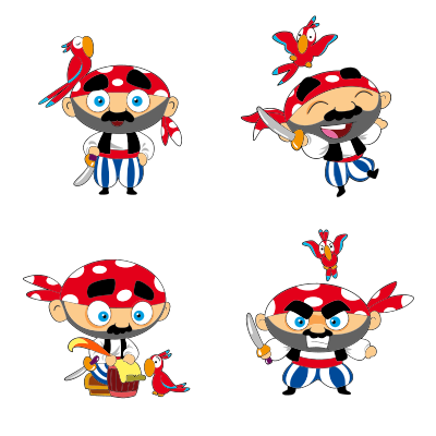 Pirate And Parrot clipart