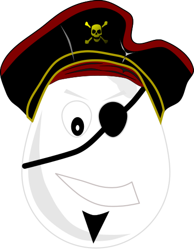 Pirate egg clipart