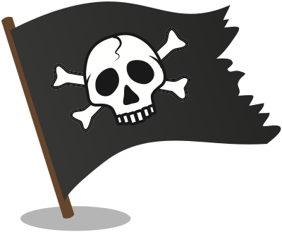 Pirate flag clipart