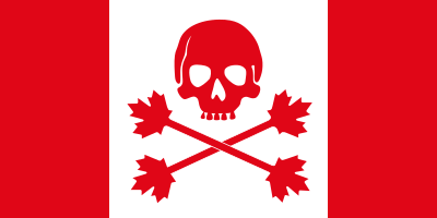 Pirate flag of Canada clipart