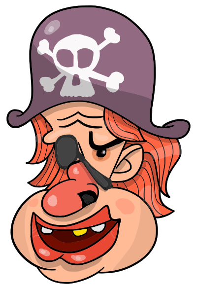 Pirate Head Character clipart
