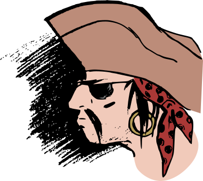 Pirate Head - Colour clipart
