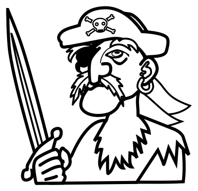 Pirate - lineart clipart