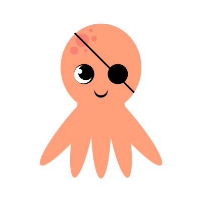 Pirate Octopus clipart