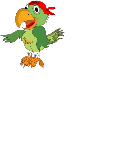 Pirate parrot clipart