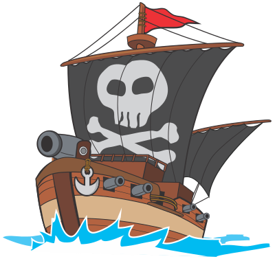 Pirate Ship (#1b) clipart