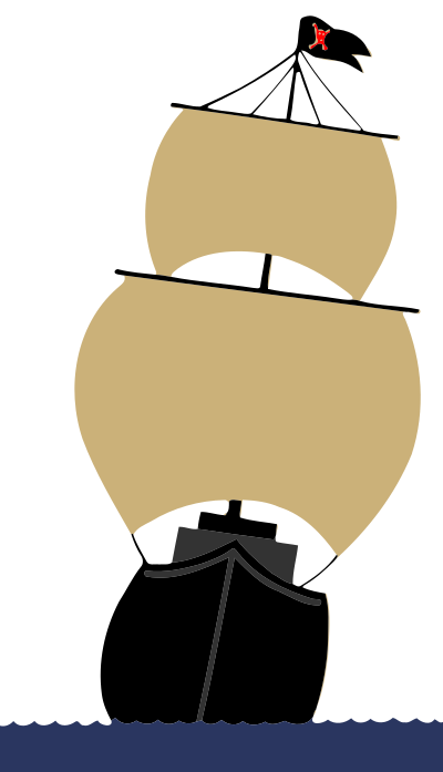 Pirate ship 2 clipart
