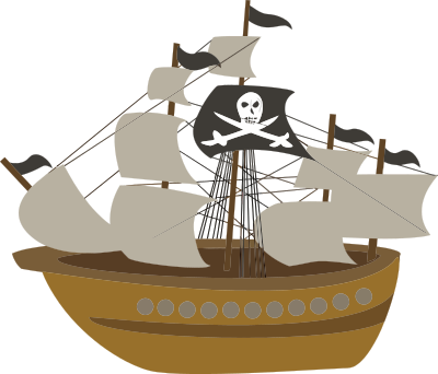 Pirate ship clipart