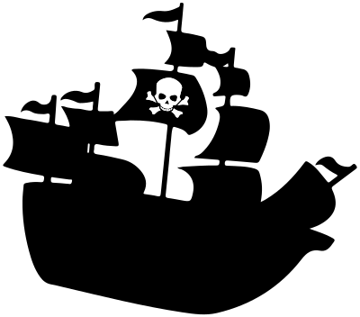 Pirate Ship Silhouette clipart