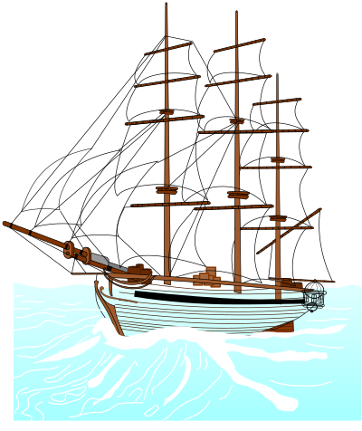 Pirate's Boat - Navire Pirate clipart