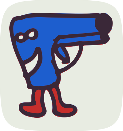 Pistol monster clipart