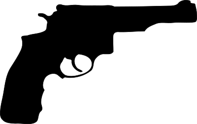 Pistol silhouette clipart