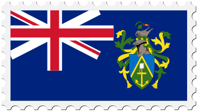 Pitcairn Islands flag stamp clipart