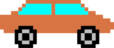 Pixel art car 2 clipart