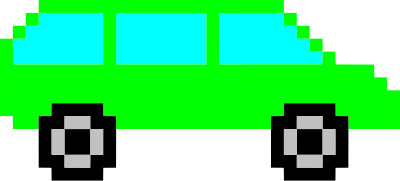 Pixel art car clipart