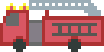 Pixel art fire engine clipart