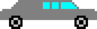 Pixel art limousine clipart