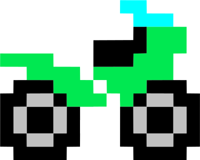 Pixel art motorbike clipart