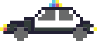 Pixel art police car clipart