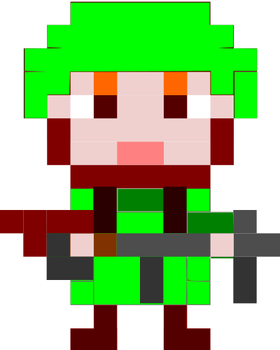 Pixel Art Soldier Male Rifle clipart